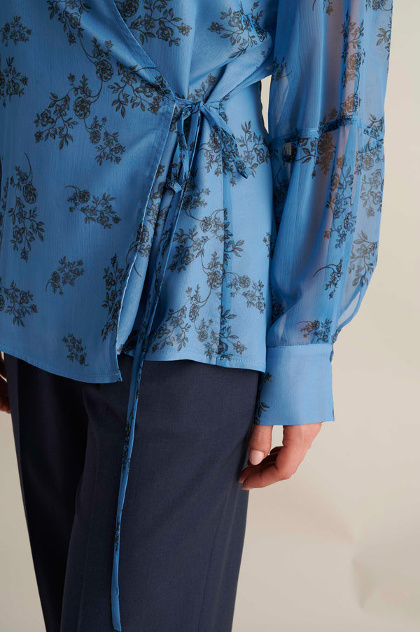 Rough Blue Wrap Shirt