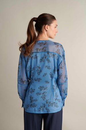 Rough Blue Wrap Shirt