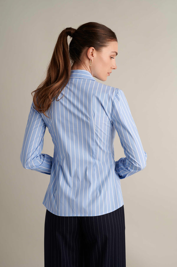 Fitted Rush Design Shirt Light Blue