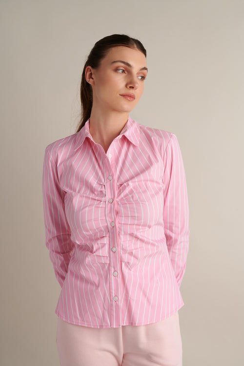 Fitted Rush Design Shirt Pink