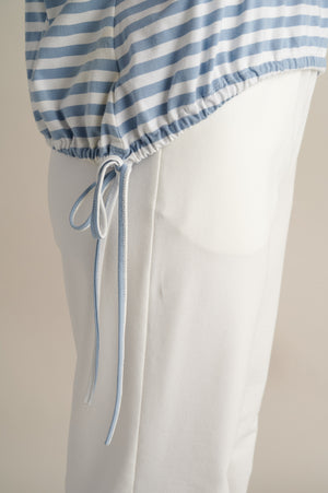 Cloudline Stripe Top L. Blue