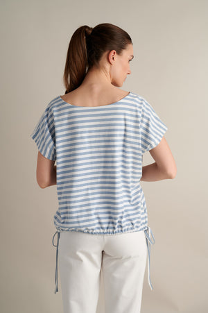 Cloudline Stripe Top L. Blue