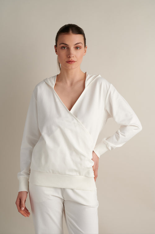 Drift Wrap Hoodie Off-White