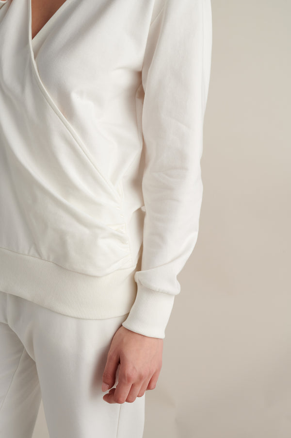 Drift Wrap Hoodie Off-White