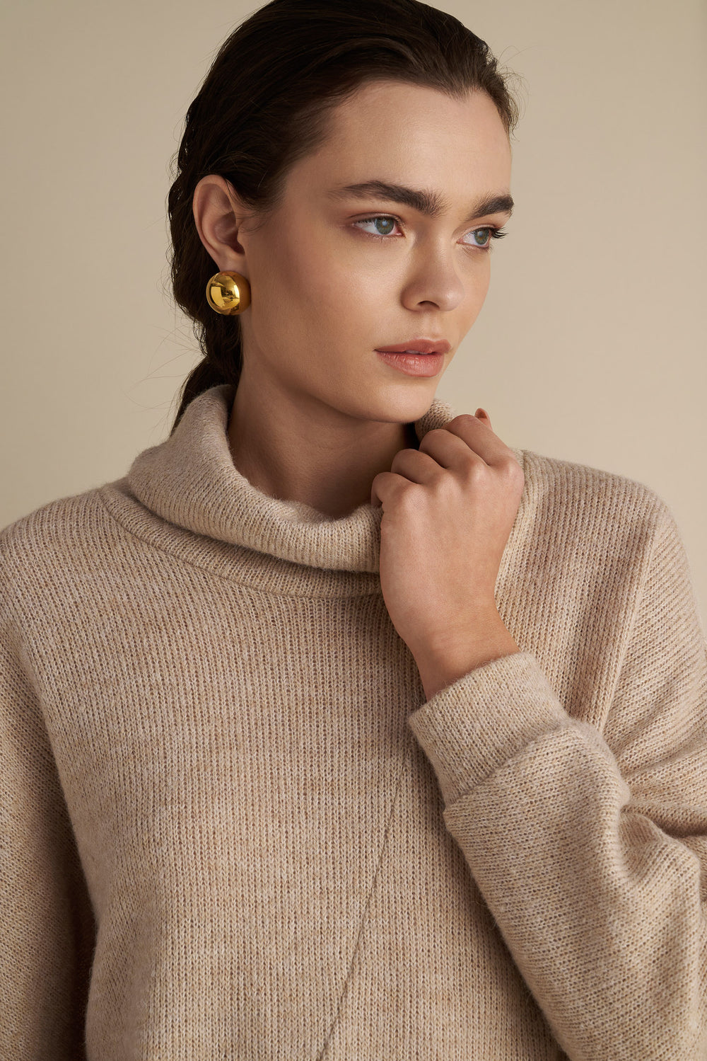 Turtle Neck Jumper Vanilla