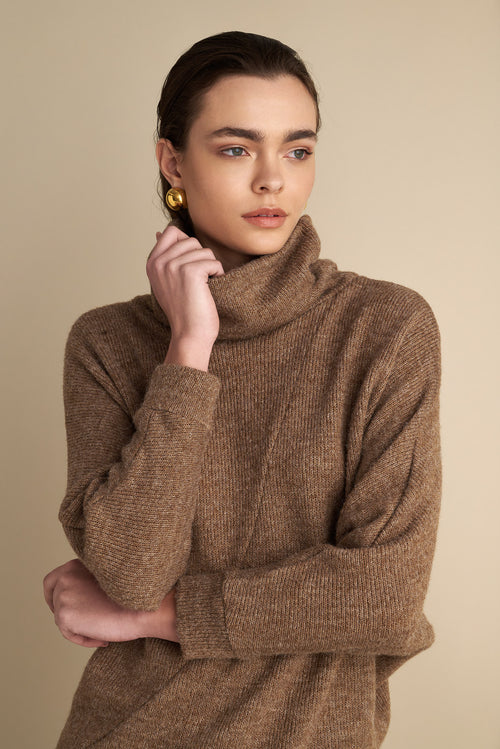 Turtle Neck Jumper Mocha