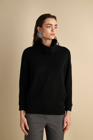 Turtle Neck Jumper Black