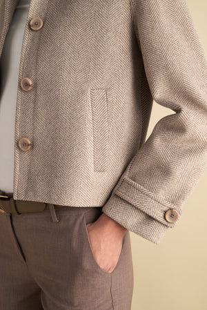 Short Blazer Coat Mocha