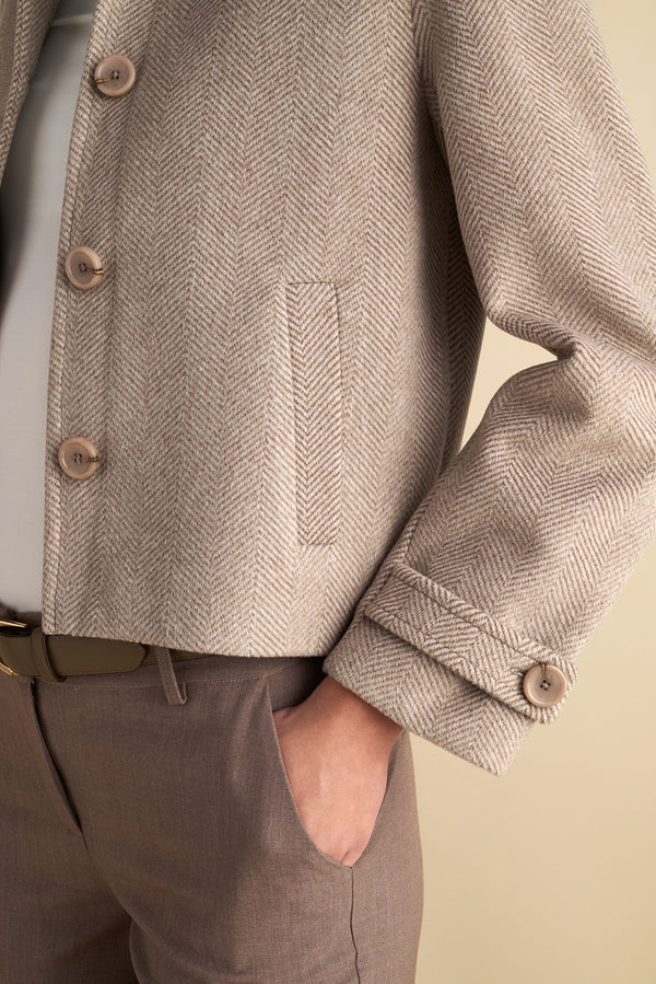 Short Blazer Coat Mocha