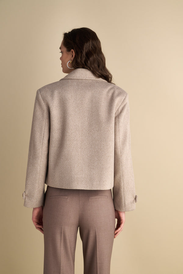 Short Blazer Coat Mocha