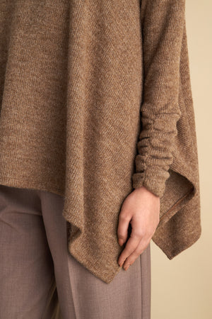 Knitted Mohair Top With Detachable Neck Warmer