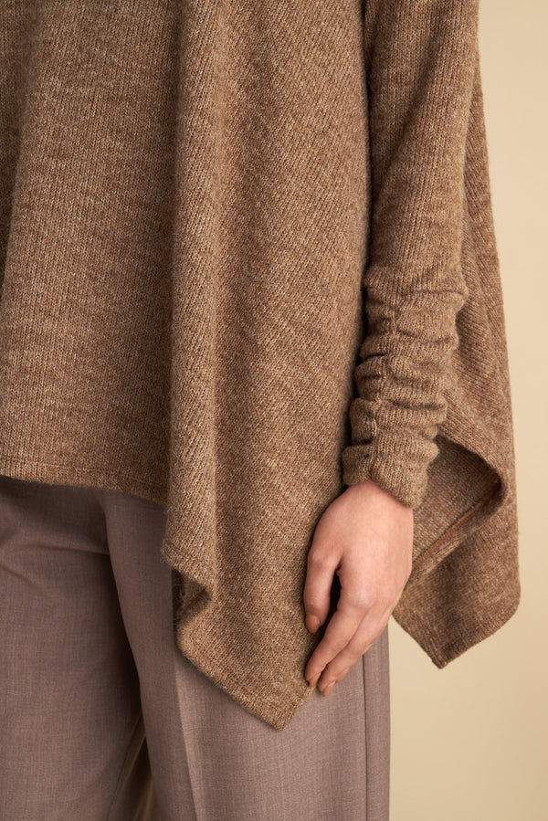 Knitted Mohair Top With Detachable Neck Warmer