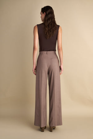 Wide Leg Trousers Taupe