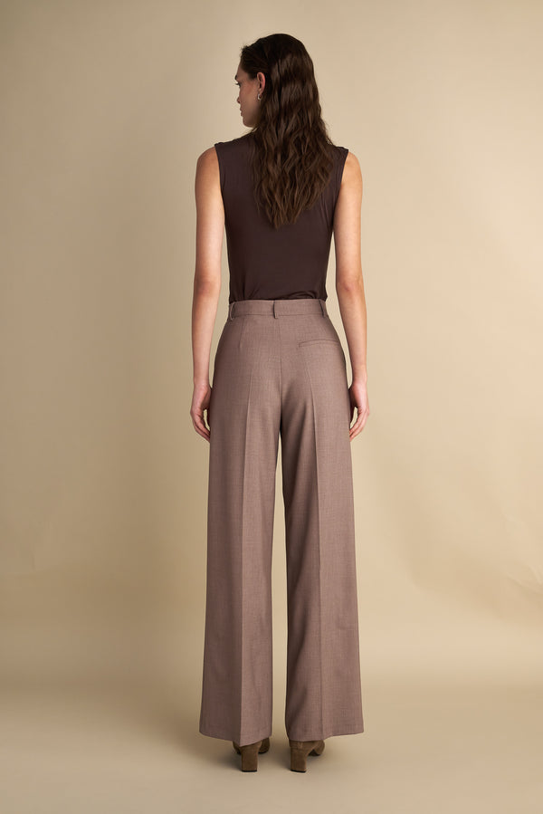 Wide Leg Trousers Taupe