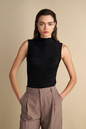 Rushed Short Sleeve Top Black