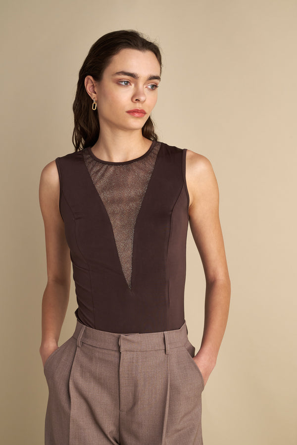 Sheer Panel Top Espresso