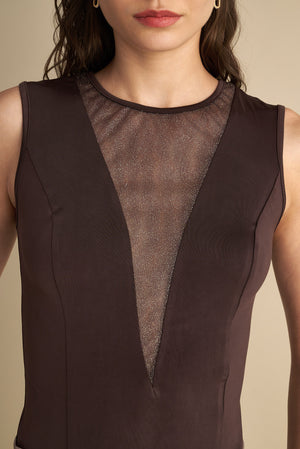 Sheer Panel Top Espresso