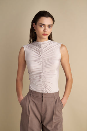 Rushed Short Sleeve Top Sand