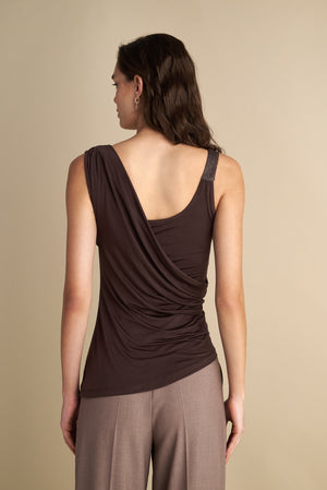 Double-layer Top with Details Espresso