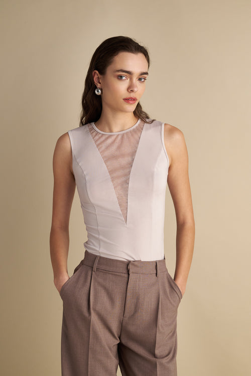 Sheer Panel Top Sand