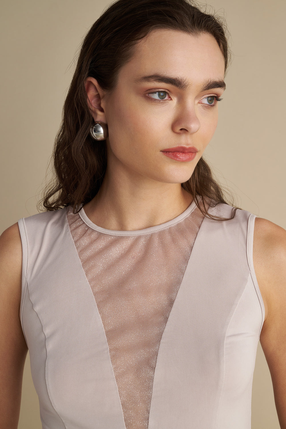 Sheer Panel Top Sand