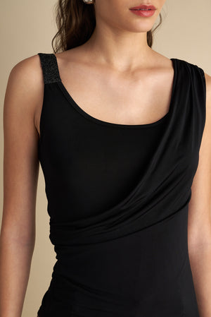 Double-layer Top with Details Black