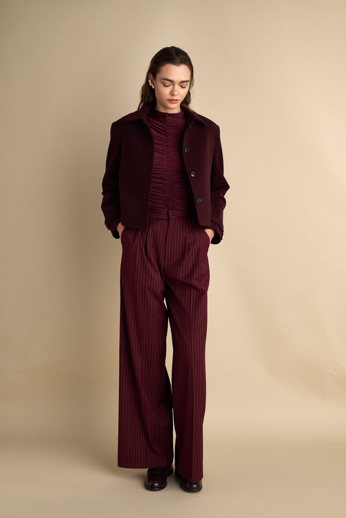 Mini Coat Jacket Burgundy