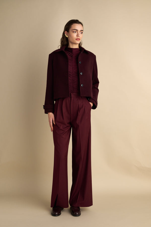 Mini Coat Jacket Burgundy