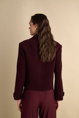 Mini Coat Jacket Burgundy
