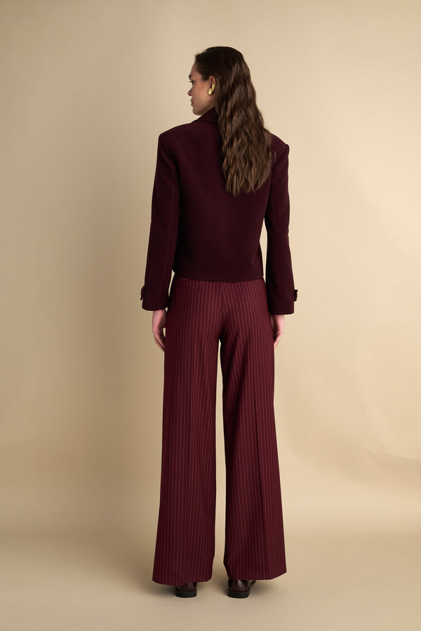 Mini Coat Jacket Burgundy