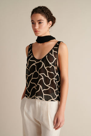 Maldives Top With Scarf