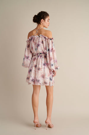 Off-the-Shoulder Floral Mini Dress