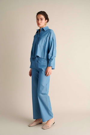 Denim Palazzo Pants