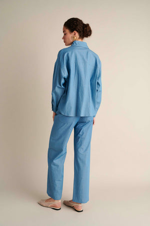 Denim Palazzo Pants