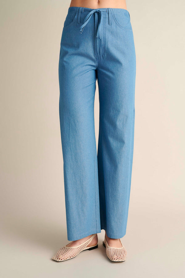 Denim Palazzo Pants