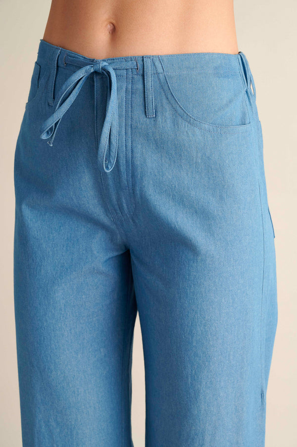 Denim Palazzo Pants