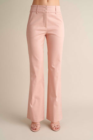 Flare Stretch Pants Pink