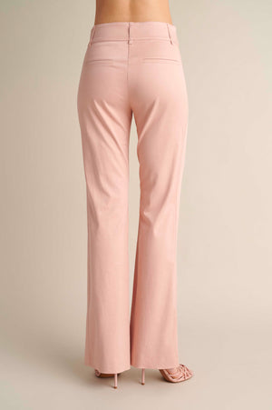 Flare Stretch Pants Pink