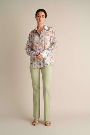 Flare Stretch Pants Mint