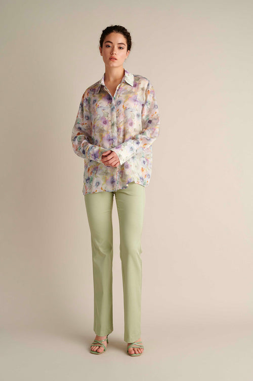 Flare Stretch Pants Mint