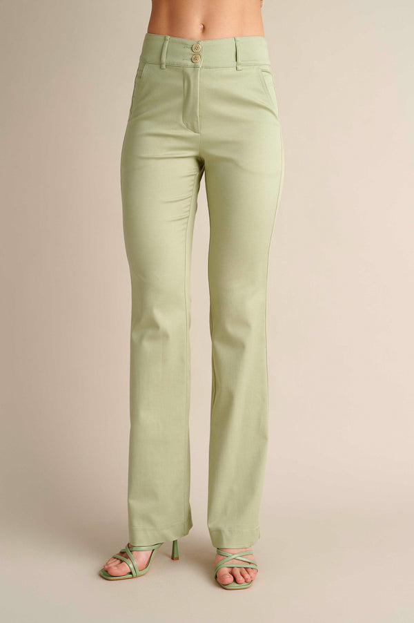 Flare Stretch Pants Mint