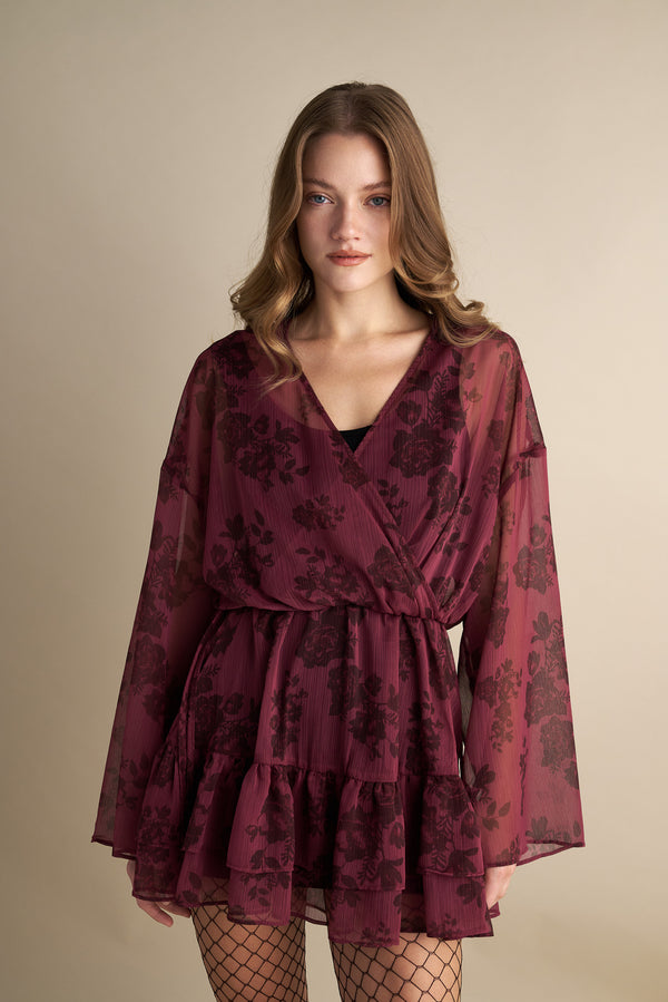 Wine & Dine Twilight Dress Burgundy