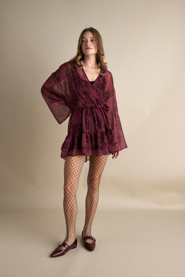 Wine & Dine Twilight Dress Burgundy