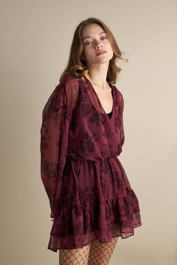 Wine & Dine Twilight Dress Burgundy