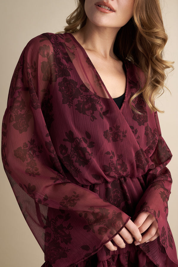 Wine & Dine Twilight Dress Burgundy