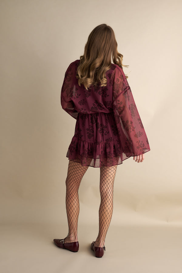 Wine & Dine Twilight Dress Burgundy