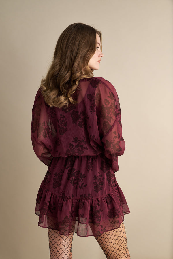 Wine & Dine Twilight Dress Burgundy