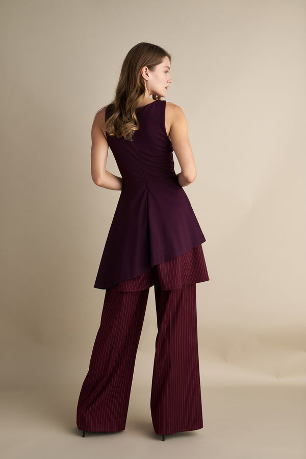 Pinstripe Pants Burgandy