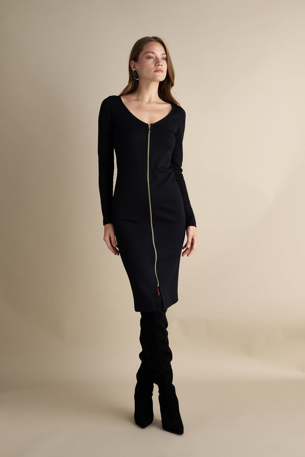 Nocturnal Bodycon Midi Dress