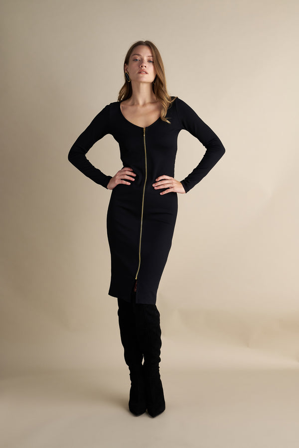 Nocturnal Bodycon Midi Dress